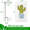 G128 Garden Flag & Stand I'm Stuck on You Cactus | 4x8 Inch | Printed Blockout Polyester